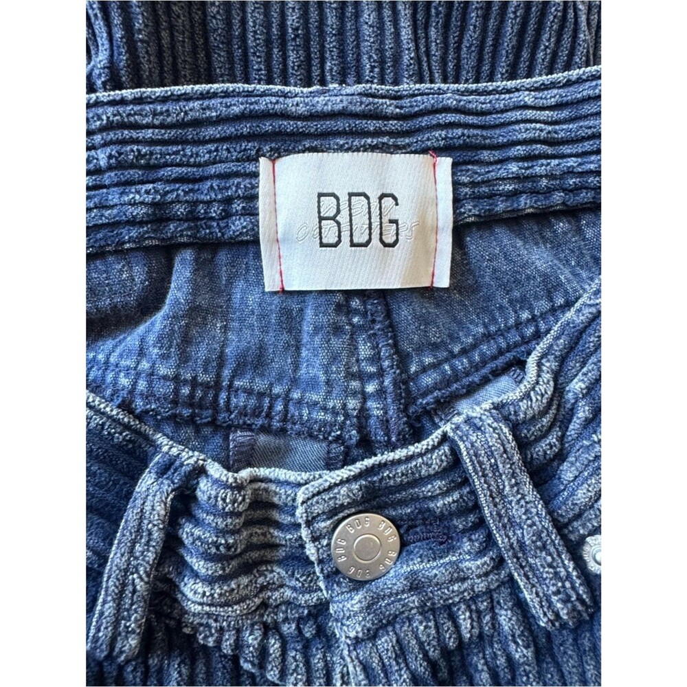 BDG Urban Outfitters High Rise Baggy Acid Wash Corduroy Pants Blue 27 - Picture 4 of 6